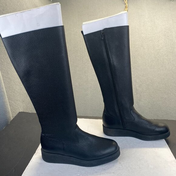 Arche Ln Knee High Black Leather Zip Up Size 39 Womens Outdoor Riding Boots - Picture 10 of 11